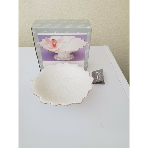 Whitehall Crown Classics Compote Footed Candy Dish 18K Rim NIB Fine Porcelain - Picture 1 of 2